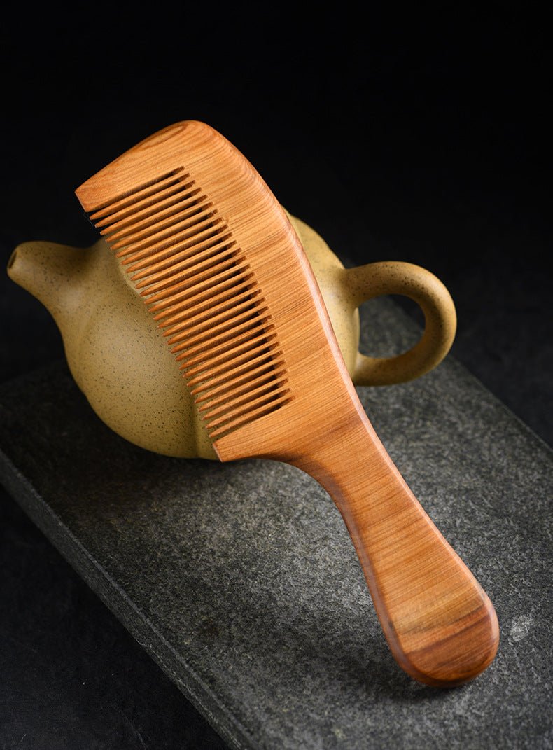 cypress wooden comb – anti - static scalp massage comb, head & meridian care gift, hair care wooden comb - star8s