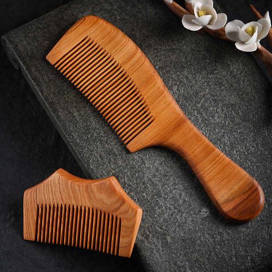 Cypress Wooden Comb – Anti - Static Scalp Massage Comb, Head & Meridian Care Gift, Hair Care Wooden Comb - STAR8S