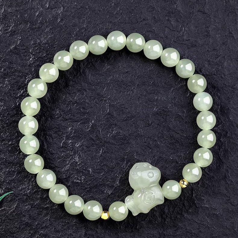chinese zodiac horse jade beaded bracelet 2026 - star8s