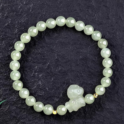 Chinese Zodiac Horse Jade Beaded Bracelet 2026 - STAR8S