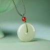 Natural Hetian Jade Ping An Pendant Necklace
