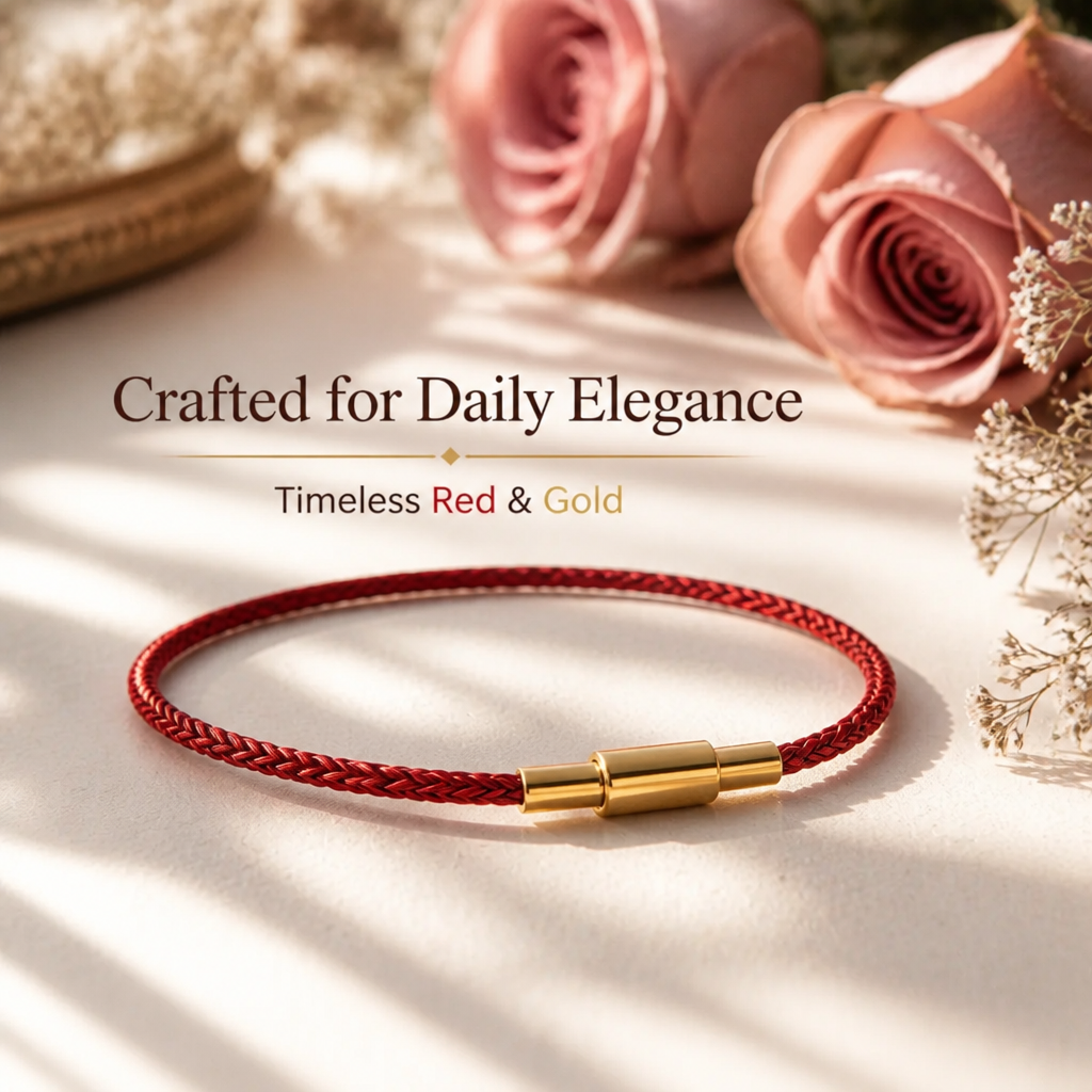 waterproof red string lucky bracelet | zodiac year protection - minimalist braided steel wire core, premium stainless steel clasp, ultra-lightweight, colorfast 2mm