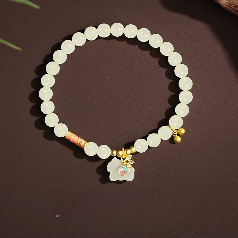 chinese zodiac horse jade bracelet –  s925 silver dreamy for women - star8s