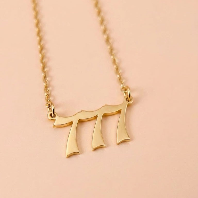 777 angel number necklace for women men stainless steel lucky number pendant necklace minimalist spiritual jewelry manifestation gift aesthetic choker chain