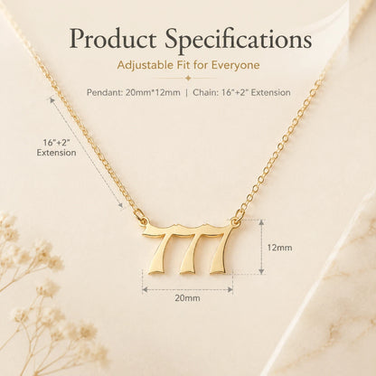 777 Angel Number Necklace for Women Men Stainless Steel Lucky Number Pendant Necklace Minimalist Spiritual Jewelry Manifestation Gift Aesthetic Choker Chain
