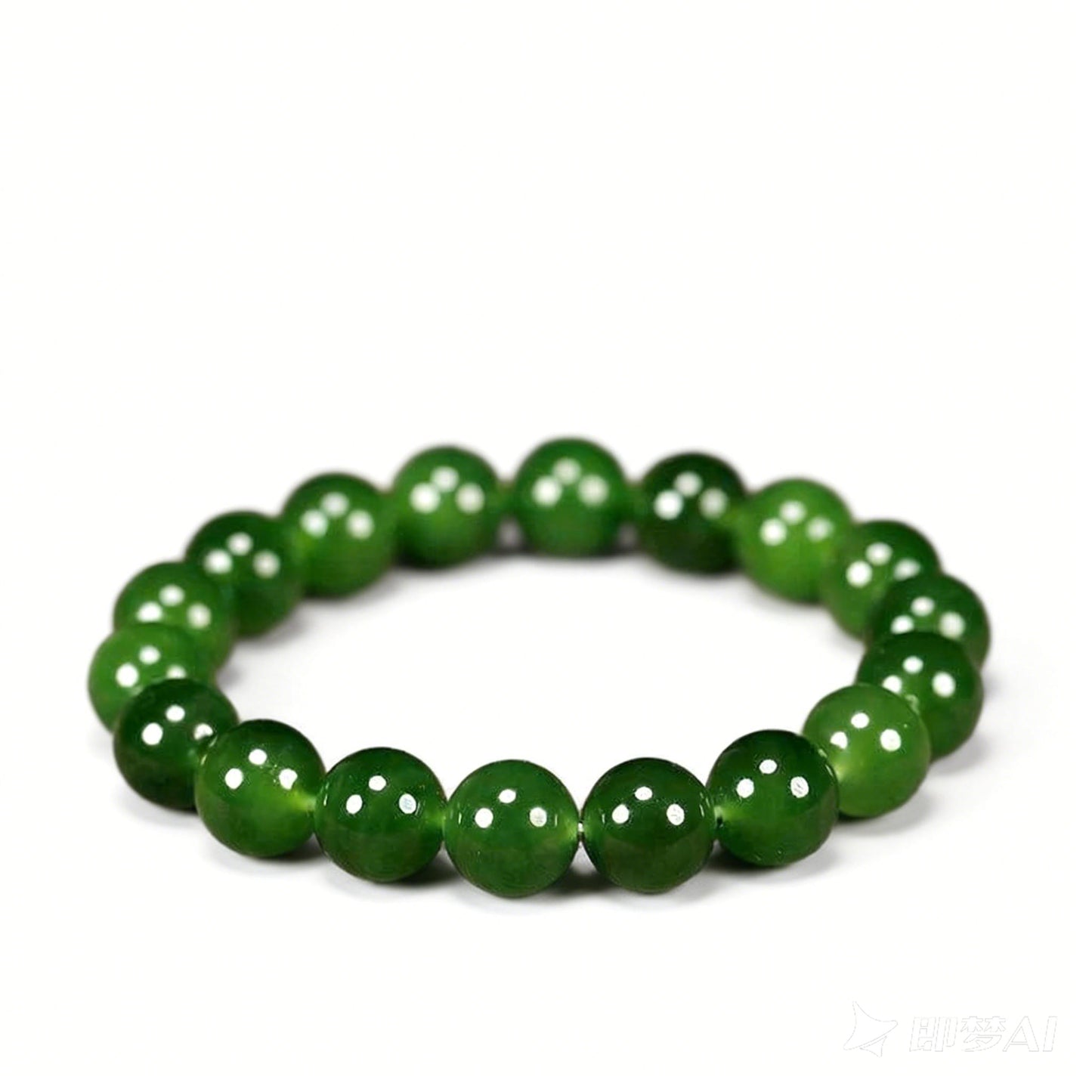 spinach green hetian jade bracelet for women - elegant 10mm bead jewelry, perfect gift - star8s