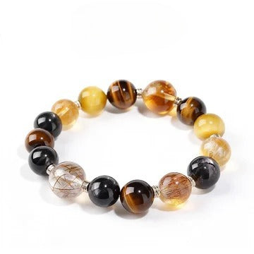 tiger eye citrine crystal bracelet for women – natural black gold super seven energy bracelet - star8s