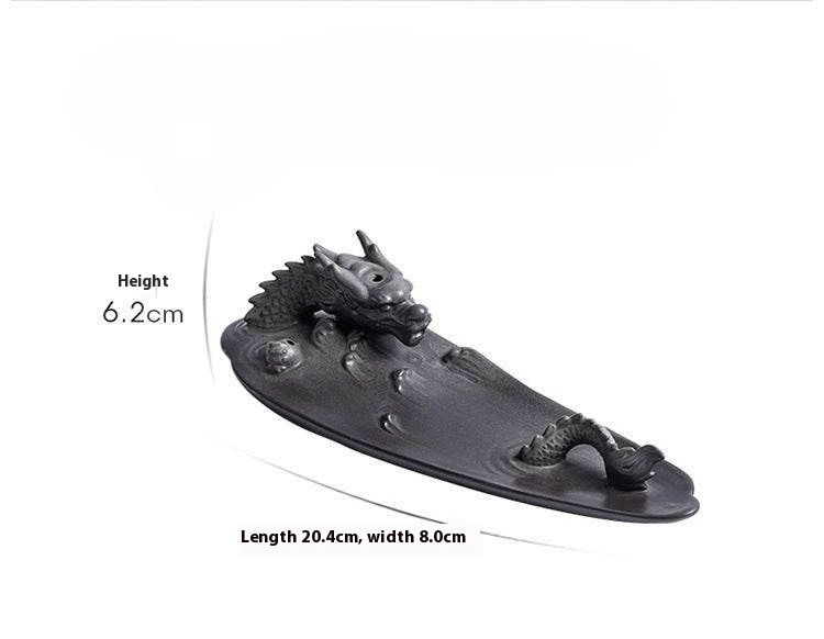dragon backflow incense burner - home indoor zen aroma burner - star8s