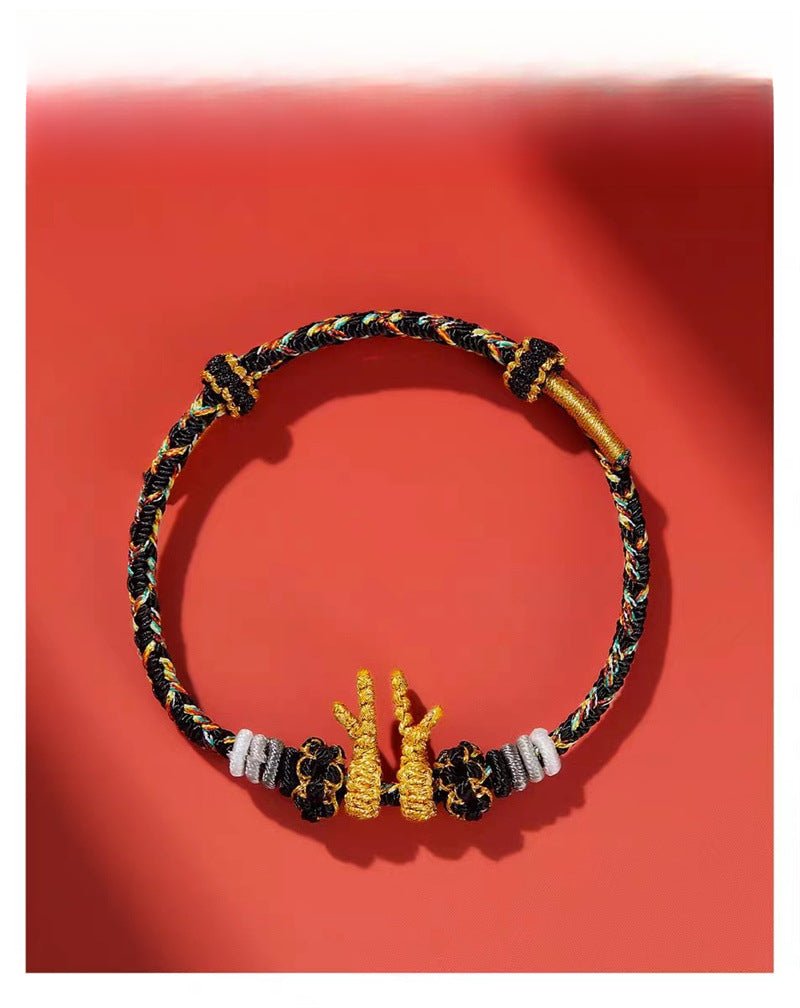 Dragon Year Red String Bracelet - Dragon Charm Red Bracelet for Women – Perfect Lunar New Year Gift, Adjustable & Handmade - STAR8S