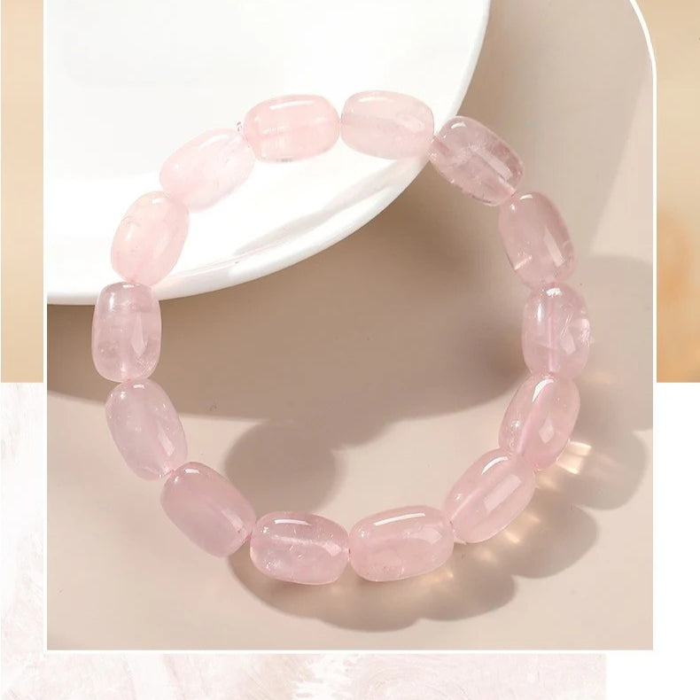 pink beaded crystal bracelet