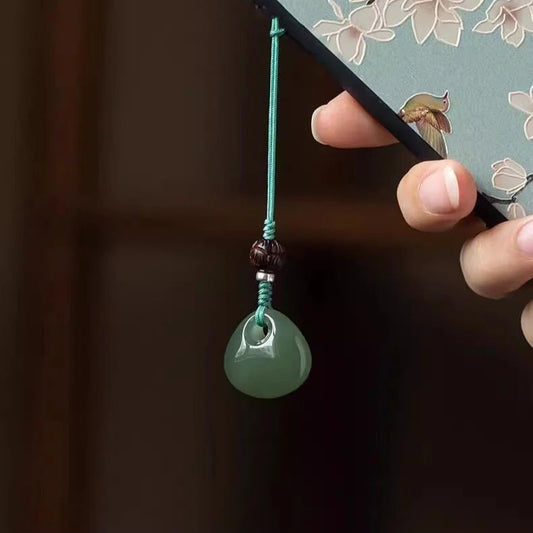 Jade Peace Lock Phone Charm