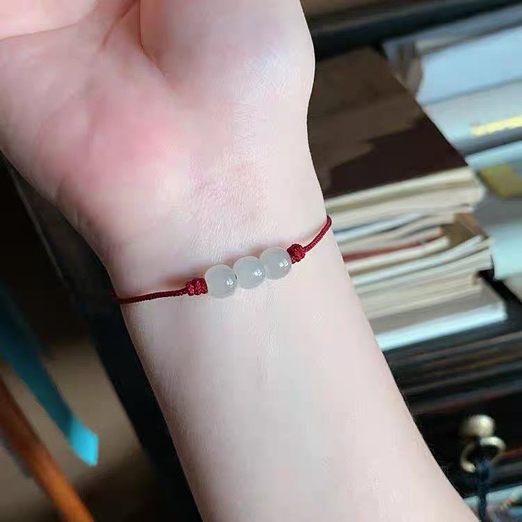 Elegant & Fashionable Jade Bead Bracelet: Hetian Jade Ball Design | STAR8S