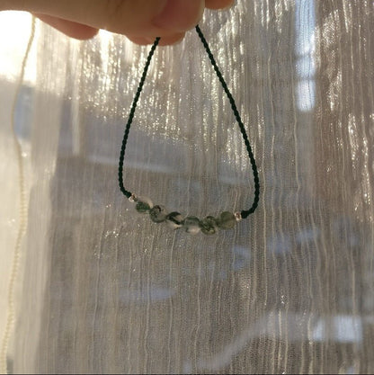 Elegant Green Agate Bracelet for Women - Handcrafted 925 Sterling Silver Bracelet, Simple & Chic Jewelry for Summer 🌿✨ - STAR8S