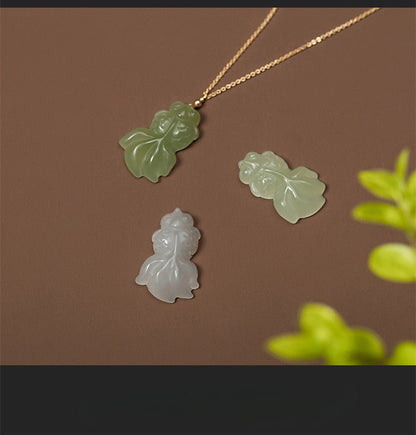 Elegant Hetian Jade Koi Fish Pendant Necklace – Prosperity and Good Fortune - STAR8S