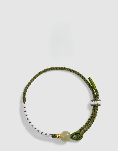 Elegant Jade Bracelet Red String: Three Lives Hetian Jewelry | STAR8S