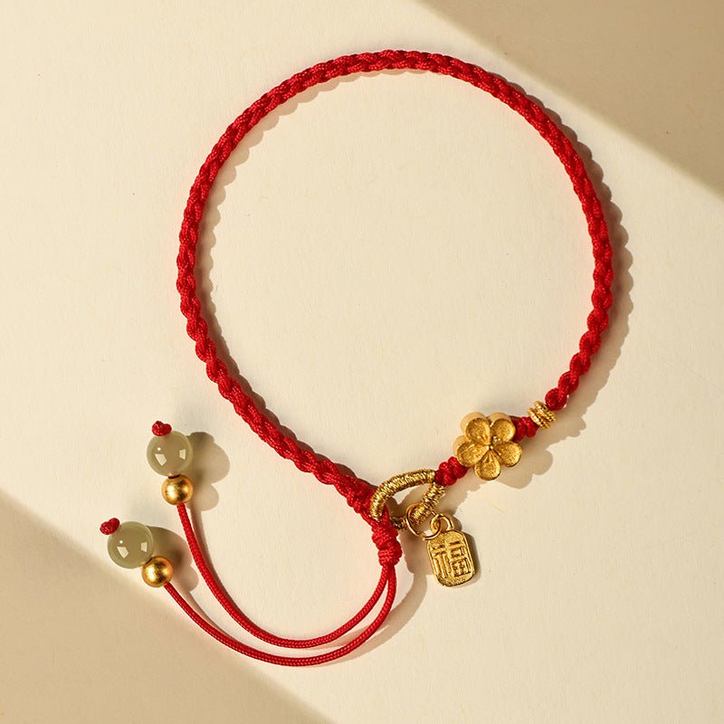 Elegant Real Jade Bangle Bracelet: Peach Blossom Niche Accessory | STAR8S