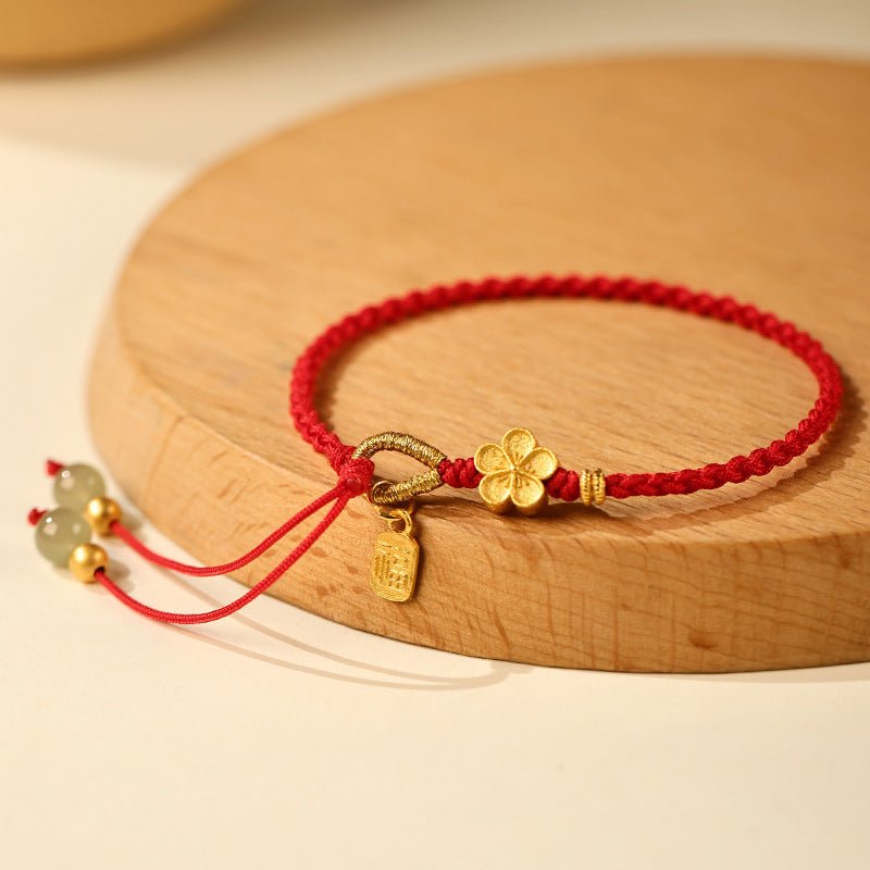 Elegant Real Jade Bangle Bracelet: Peach Blossom Niche Accessory | STAR8S