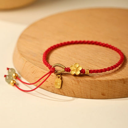 Elegant Real Jade Bangle Bracelet: Peach Blossom Niche Accessory | STAR8S