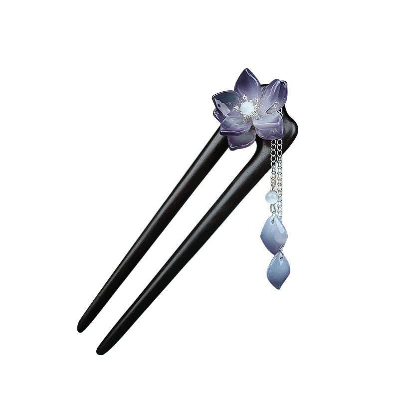 Ethereal Vintage Lily Hairpin for Qipao Hanfu Bun Premium Choice - STAR8S
