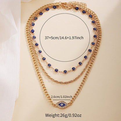 Evil Eyes Necklace for Women | Trendy Gold Layered Choker | Protection & Style - STAR8S
