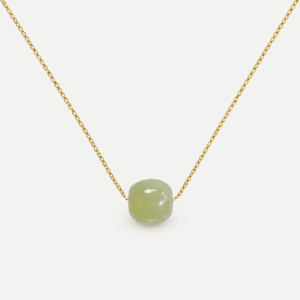natürliche hetian-jade-halskette