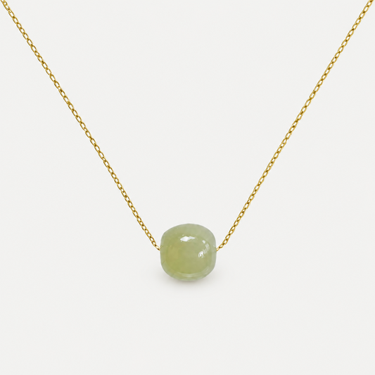 hetian jade necklace,jade pendant necklace,green jade necklace,18 inch necklace,spring ring clasp necklace,gold tone chain,minimalist necklace,vintage jade jewelry,layering necklace,dainty pendant necklace,Chinese style jewelry,gift for her