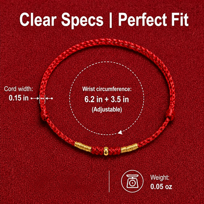 Handmade Red String Bracelet for Women Adjustable with Gold Ball Accent High-Quality Craftsmanship Symbol of Protection Stylish Lucky Charm