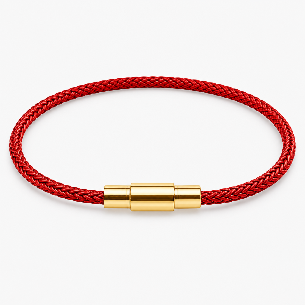 waterproof red string lucky bracelet | zodiac year protection - minimalist braided steel wire core, premium stainless steel clasp, ultra-lightweight, colorfast 2mm