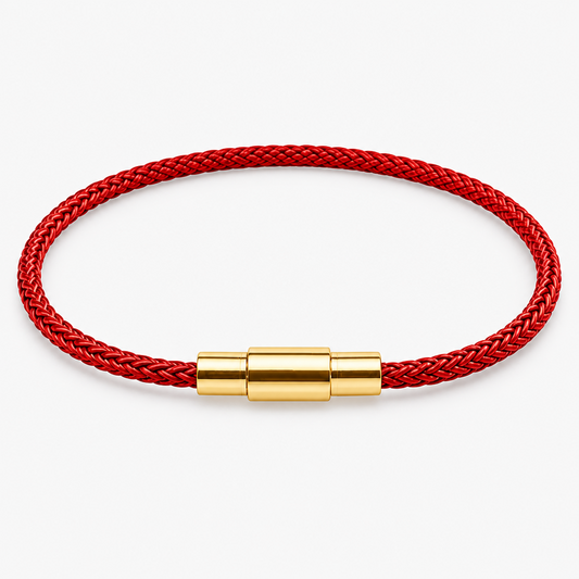 Waterproof Red String Lucky Bracelet | Zodiac Year Protection - Minimalist Braided Steel Wire Core, Premium Stainless Steel Clasp, Ultra-lightweight, Colorfast 2mm