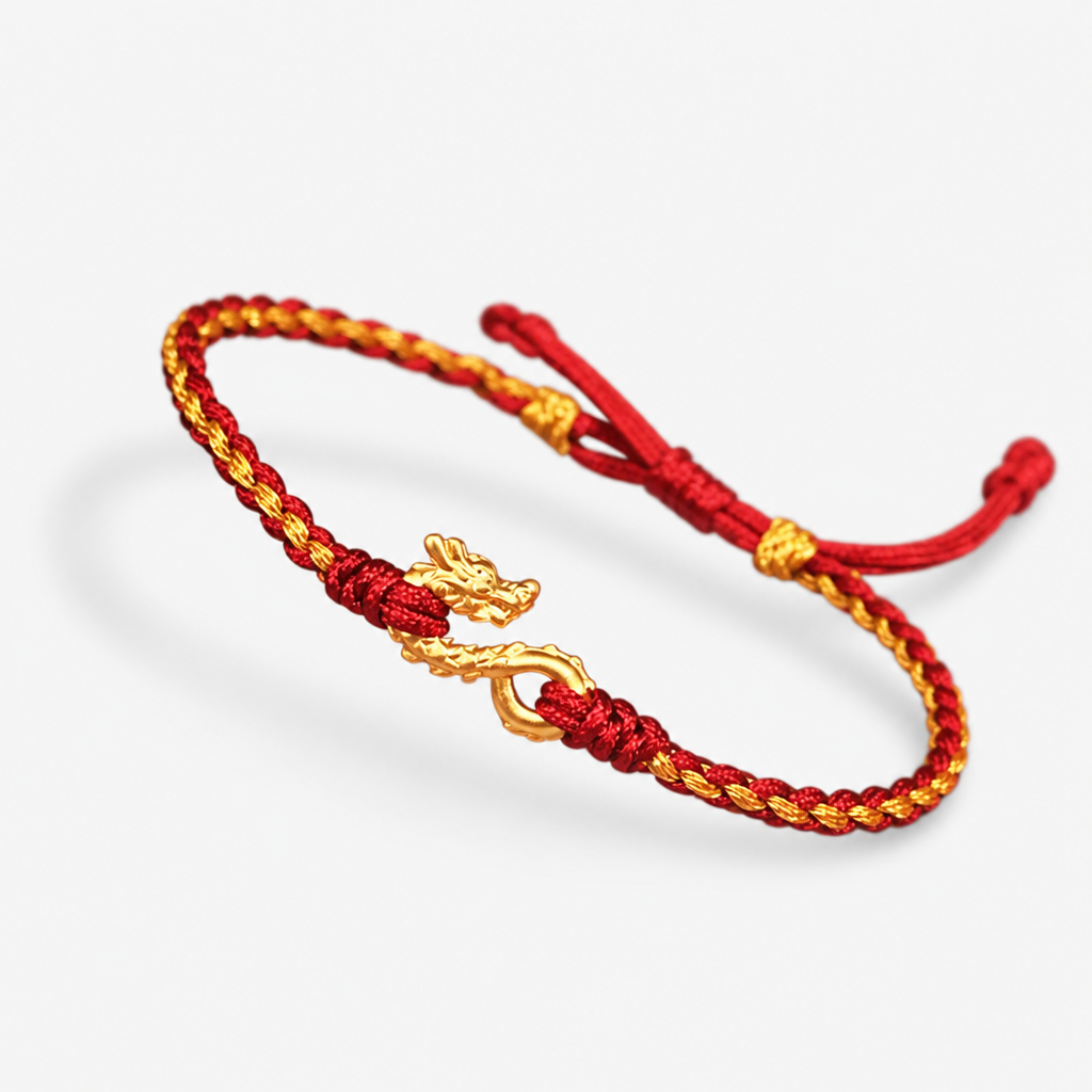 drachenjahr rote schnur armband – handgemachtes verstellbares tierkreis-armband mit drachen-anhänger für glück – pärchen handseil – symbol für glück & wohlstand – perfektes geschenk für chinesisches neujahr