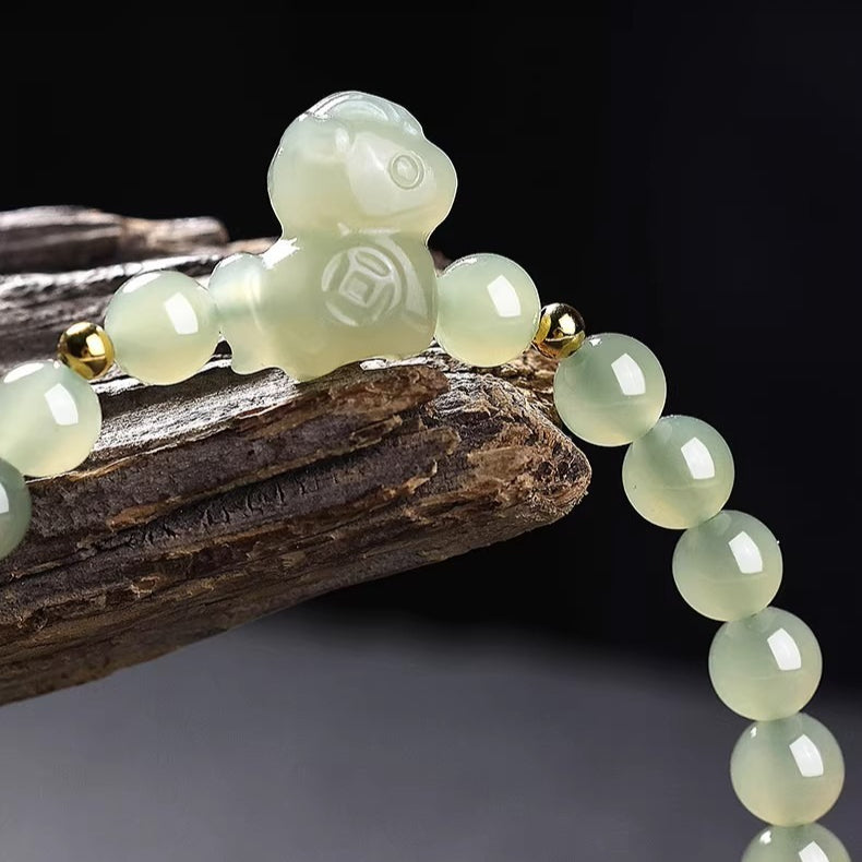Chinese Zodiac Horse Jade Beaded Bracelet 2026 - STAR8S