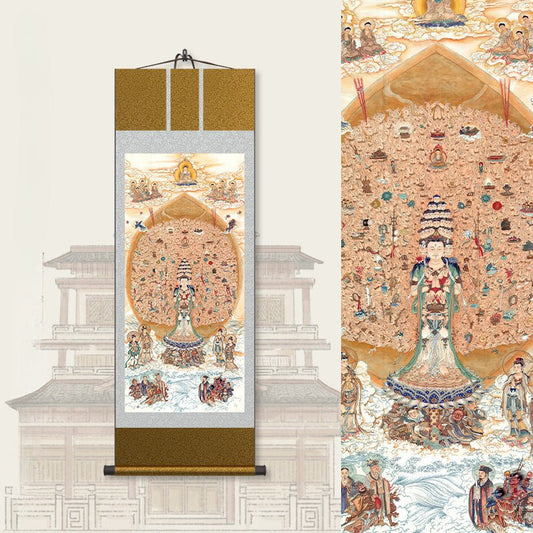 Famous Chinese Art Paintings: Thousand - Armed Guanyin Bodhisattva Scroll | STAR8S