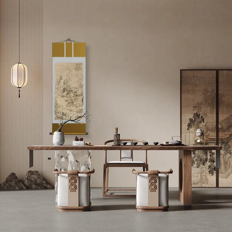 Famous Chinese Art Paintings: Wen Zhengming’s Guzheng & Friends Scroll HD print | STAR8S - STAR8S