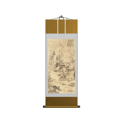 Famous Chinese Art Paintings: Wen Zhengming’s Guzheng & Friends Scroll HD print | STAR8S