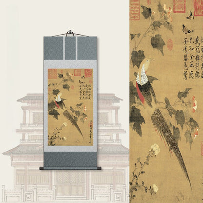 Famous Chinese Art Paintings: Zhao Ji’s Golden Pheasant Scroll HD print | STAR8S