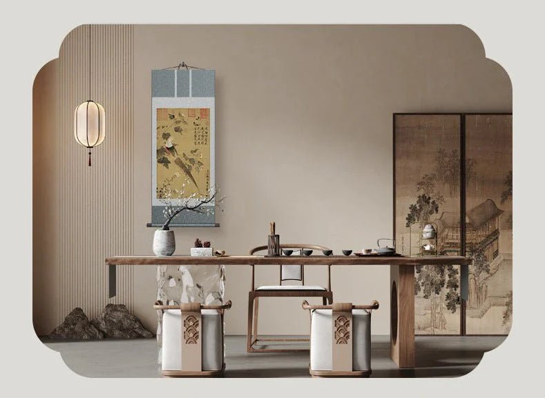 famous chinese art paintings: zhao ji’s golden pheasant scroll hd print | star8s - star8s