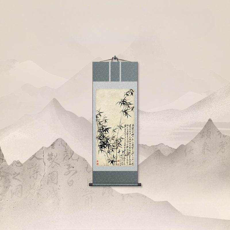 Famous Chinese Painting: Zheng Banqiao’s Bamboo & Rare Stone Scroll HD print | STAR8S