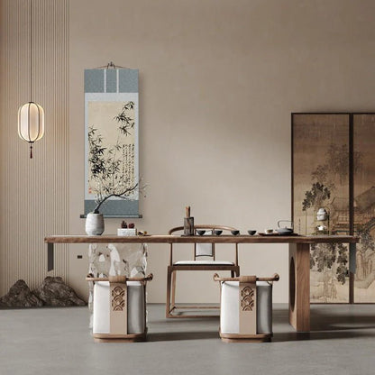 Famous Chinese Painting: Zheng Banqiao’s Bamboo & Rare Stone Scroll HD print | STAR8S - STAR8S