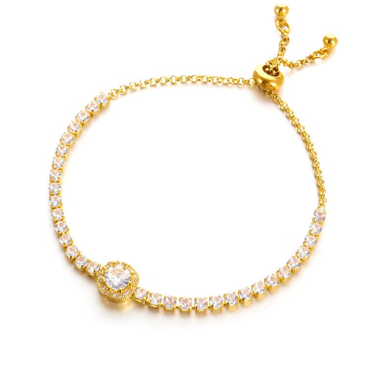 fashionable rose gold heart zircon bracelet – simple & elegant for women - star8s