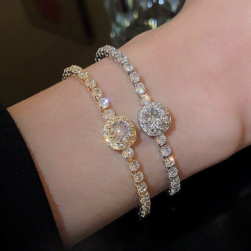 Fashionable Rose Gold Heart Zircon Bracelet – Simple & Elegant for Women - STAR8S