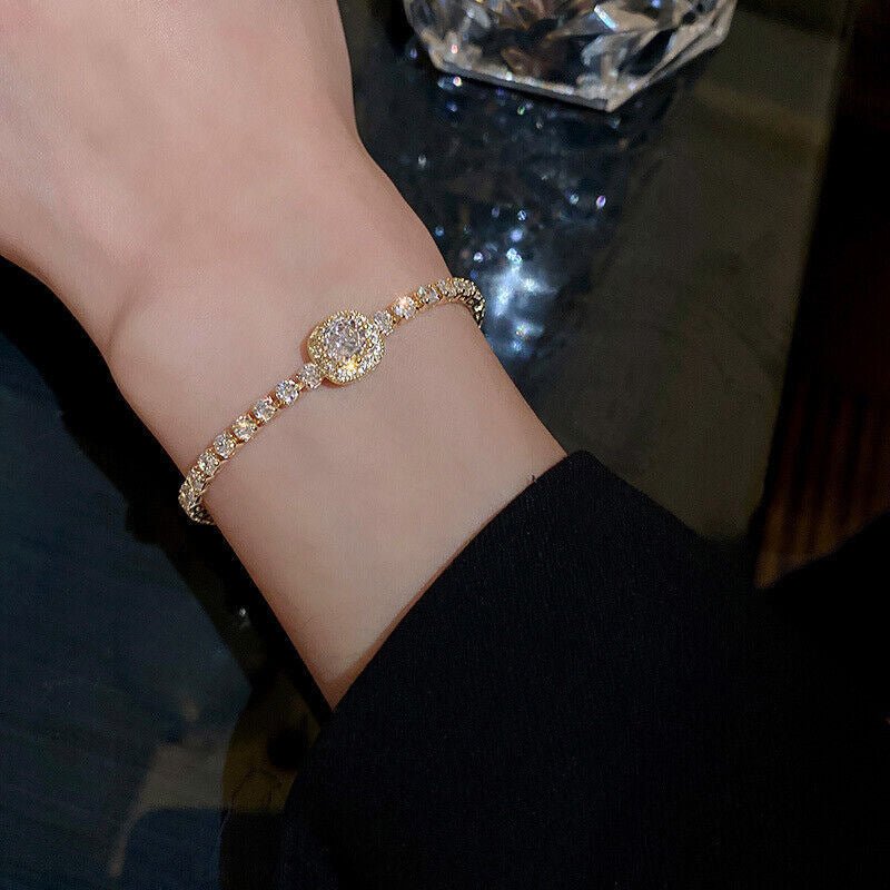 fashionable rose gold heart zircon bracelet – simple & elegant for women - star8s