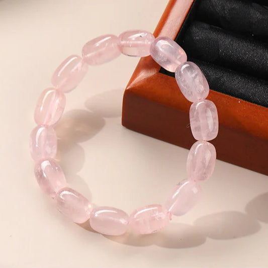 pink beaded crystal bracelet