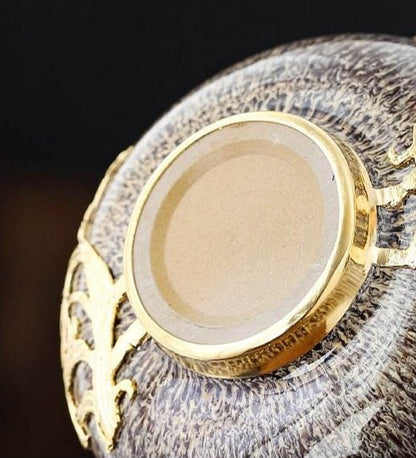 Five Elements Jianzhan Tea Cups – Gold - Inlaid Home Gift, Tea Time Stress - Free Joy & Artistic Recognition - STAR8S