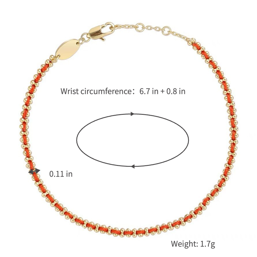 boho red string bracelet - lucky gold bead rope gift for women, handcrafted minimalist design, adjustable lobster clasp, perfect for daily wear & special occasions