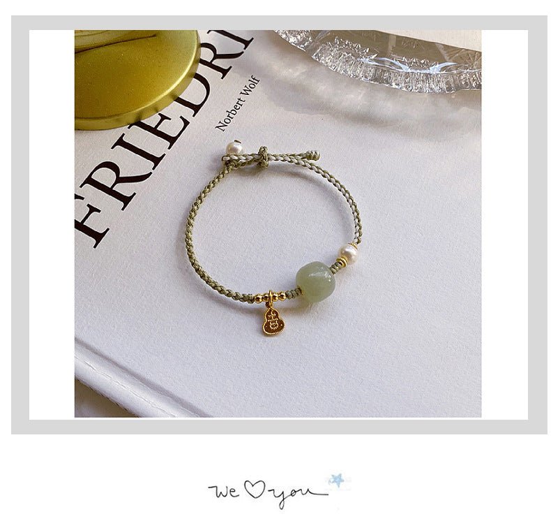 Fresh Jade Stone Bracelet: Adjustable Hetian Jade Jewelry |  STAR8S