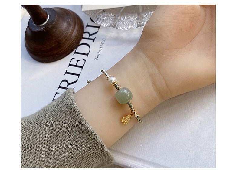 Fresh Jade Stone Bracelet: Adjustable Hetian Jade Jewelry |  STAR8S
