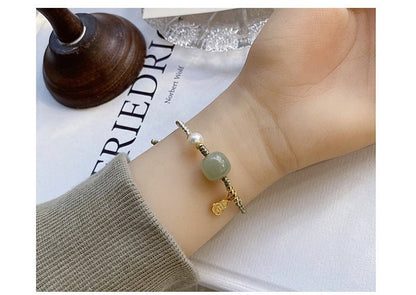 Fresh Jade Stone Bracelet: Adjustable Hetian Jade Jewelry |  STAR8S