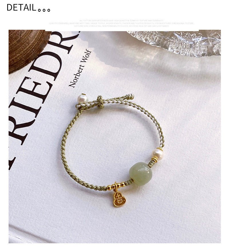 Fresh Jade Stone Bracelet: Adjustable Hetian Jade Jewelry |  STAR8S