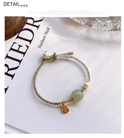 Fresh Jade Stone Bracelet: Adjustable Hetian Jade Jewelry |  STAR8S