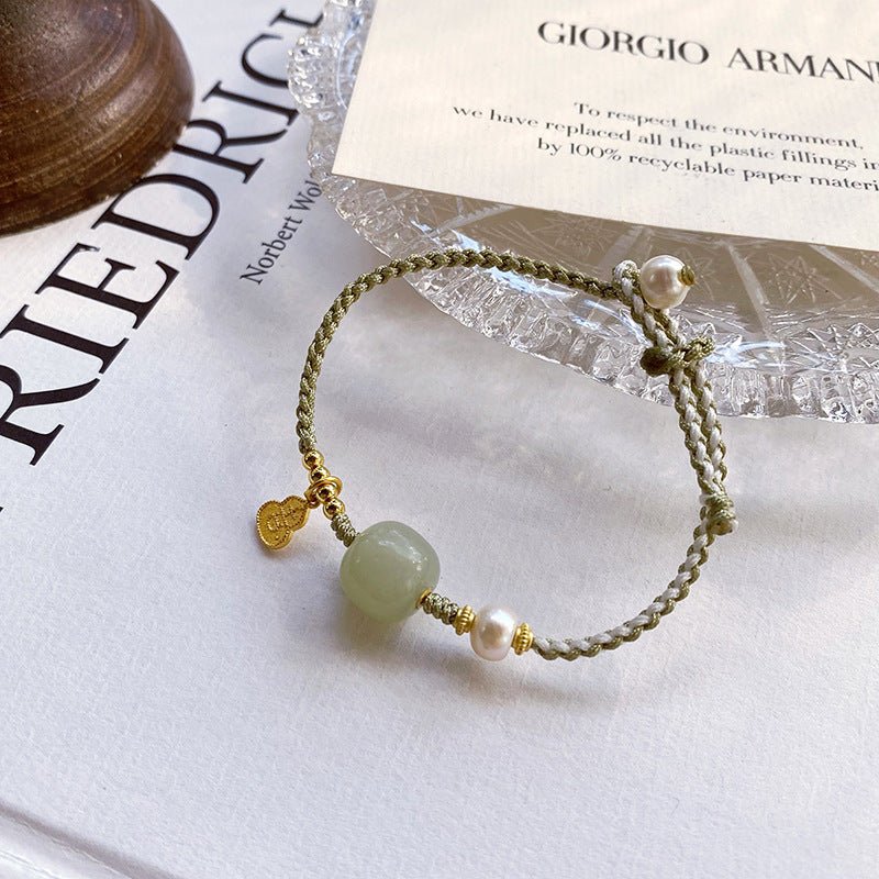 Fresh Jade Stone Bracelet: Adjustable Hetian Jade Jewelry |  STAR8S